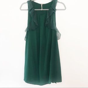 Free People Jade Green Ruffle Dress